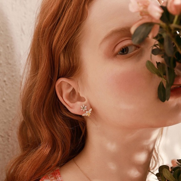 New! “HoneyBee” Signature Cubic Zirconia Earrings - Picture 2 of 6